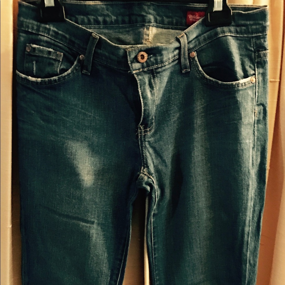 Blue2 boot cut jeans medium blue rinse Sz 30 - Picture 3 of 4